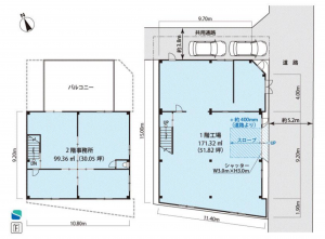 堺市堺区出島海岸通、収益物件/工場の間取り画像です
