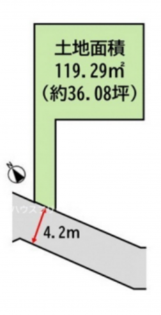 堺市堺区柏木町、土地の間取り画像です