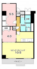堺市堺区三宝町、マンションの間取り画像です