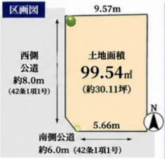 堺市堺区東雲西町、土地の間取り画像です
