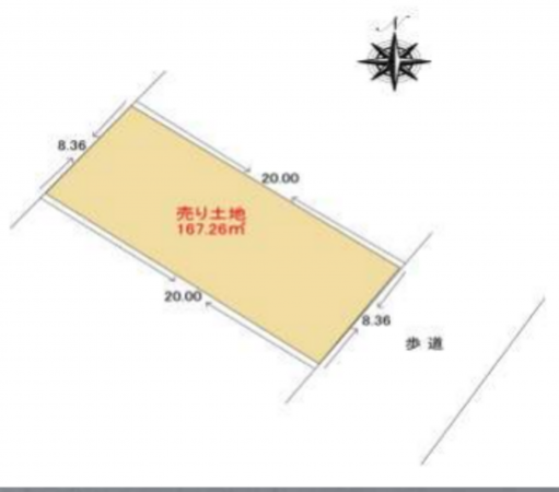 堺市堺区南旅篭町西、土地の間取り画像です