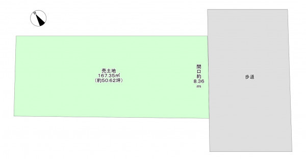 堺市堺区南旅篭町西、土地の間取り画像です