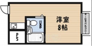 堺市堺区竜神橋町、マンションの間取り画像です