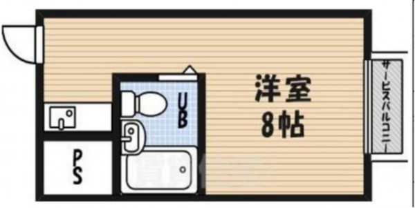 堺市堺区竜神橋町、マンションの間取り画像です