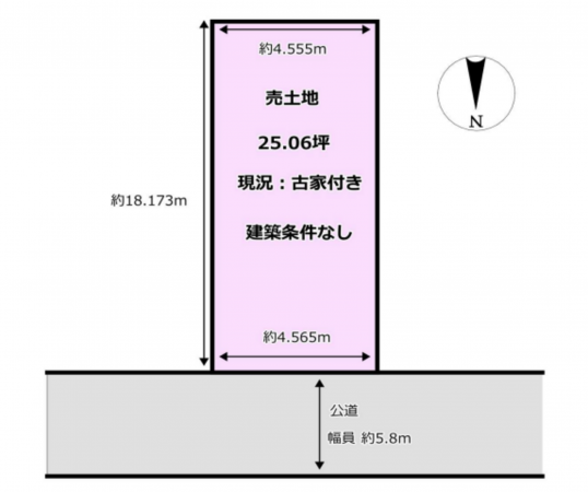堺市堺区東雲西町、土地の間取り画像です