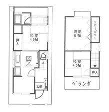 堺市堺区南旅篭町東、中古一戸建ての間取り画像です