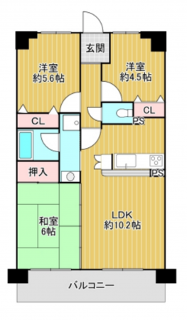 堺市堺区、新築一戸建ての間取り画像です