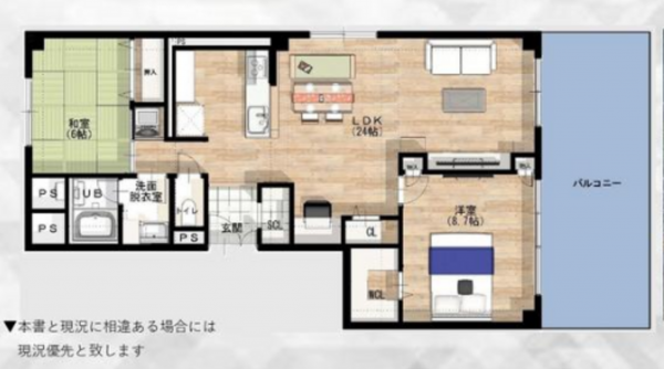 堺市堺区宿院町西、マンションの間取り画像です