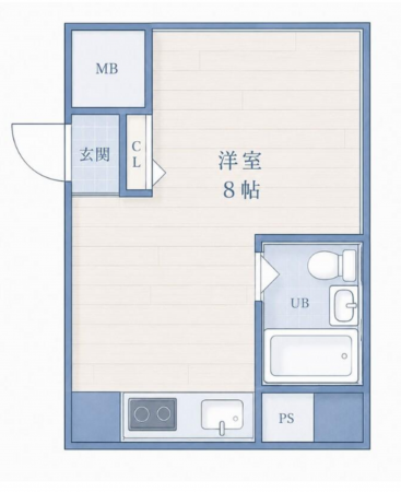 堺市堺区戎島町、マンションの間取り画像です