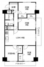 堺市堺区七道東町、マンションの間取り画像です