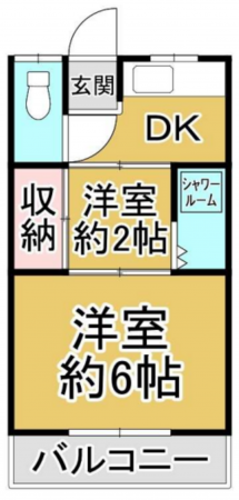 堺市堺区北清水町、収益物件/アパートの間取り画像です