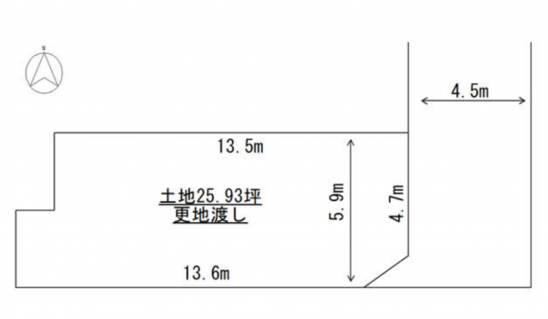 堺市堺区、土地の間取り画像です