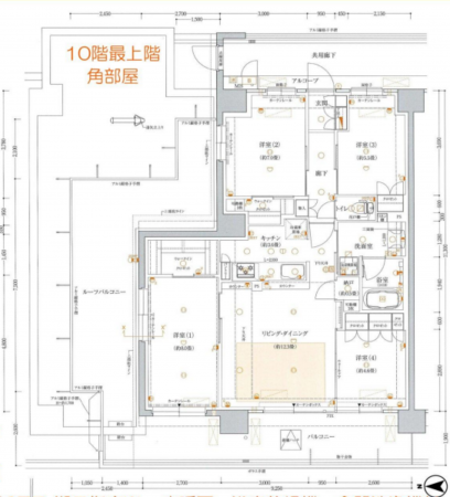 堺市堺区、マンションの間取り画像です