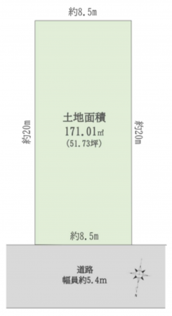 堺市堺区、土地の間取り画像です