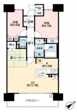 堺市堺区戎之町西、マンションの間取り画像です