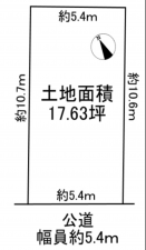 堺市堺区南陵町、土地の間取り画像です