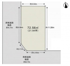 堺市堺区石津町、土地の間取り画像です