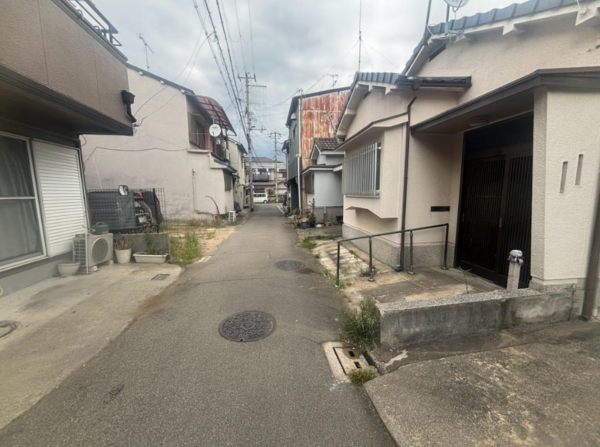 堺市堺区南旅篭町西、土地の前面道路を含む現地写真画像です
