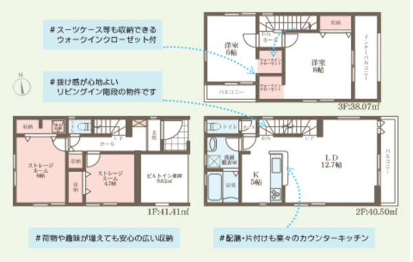 堺市堺区石津町、新築一戸建ての間取り画像です