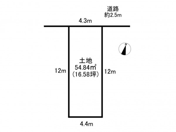 春日井市玉野町、土地の間取り画像です