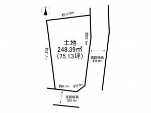 春日井市押沢台、土地の間取り画像です