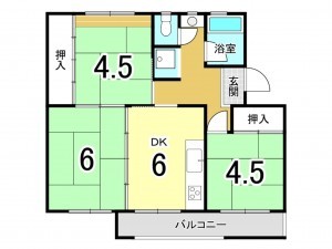 春日井市藤山台、マンションの間取り画像です