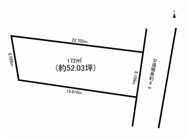 春日井市気噴町北、土地の間取り画像です