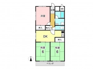 小牧市大字岩崎、マンションの間取り画像です