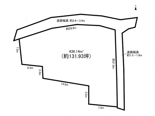 春日井市木附町、土地の間取り画像です