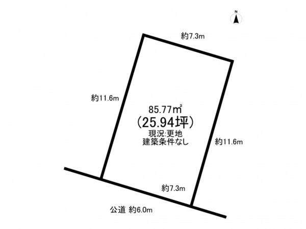 小牧市大字文津、土地の間取り画像です