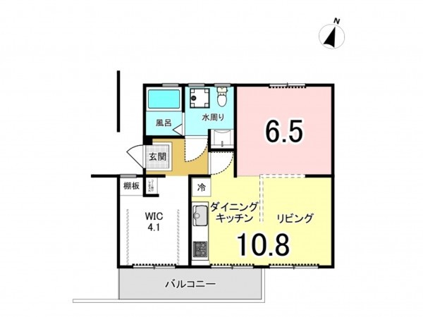 春日井市藤山台、マンションの間取り画像です