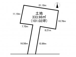 春日井市高蔵寺町、土地の間取り画像です