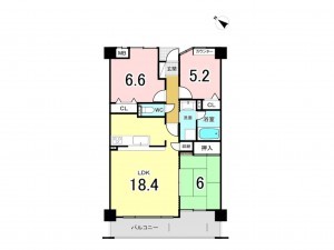 小牧市小牧、マンションの間取り画像です