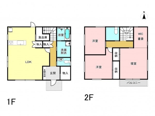 小牧市新町、中古一戸建ての間取り画像です