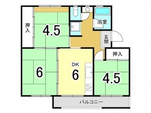 春日井市藤山台、マンションの間取り画像です