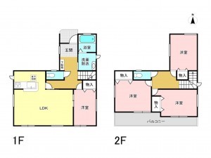 春日井市坂下町、中古一戸建ての間取り画像です