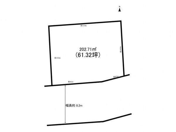 小牧市大字本庄、土地の間取り画像です