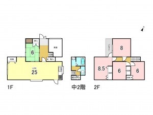 小牧市古雅、中古一戸建ての間取り画像です