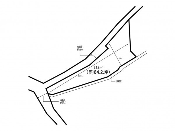 小牧市大字上末、土地の間取り画像です