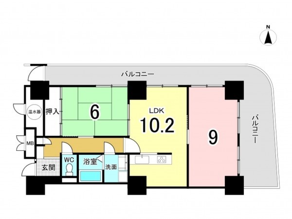 小牧市篠岡、マンションの間取り画像です