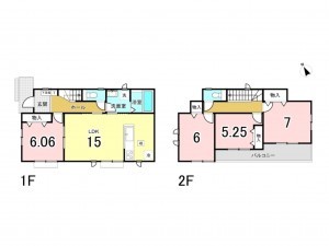 小牧市大字久保一色、新築一戸建ての間取り画像です