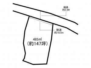 小牧市大字上末、土地の間取り画像です