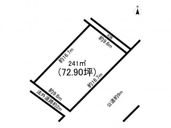 小牧市大字横内、土地の間取り画像です