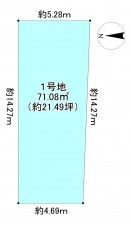 京都市上京区一条通御前通西入３丁目西町、土地の間取り画像です