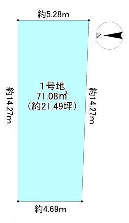 京都市上京区一条通御前通西入３丁目西町、土地の間取り画像です