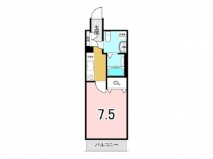 京都市上京区横大宮町、マンションの間取り画像です