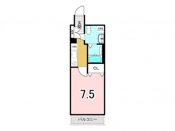 京都市上京区横大宮町、マンションの間取り画像です