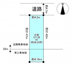 京都市上京区下立売通千本東入田中町、土地の間取り画像です