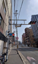 京都市上京区小川通今出川上る中小川町、マンションの前面道路を含む現地写真画像です
