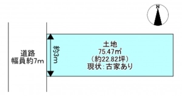 京都市上京区大宮通鞍馬口上る若宮竪町、土地の間取り画像です
